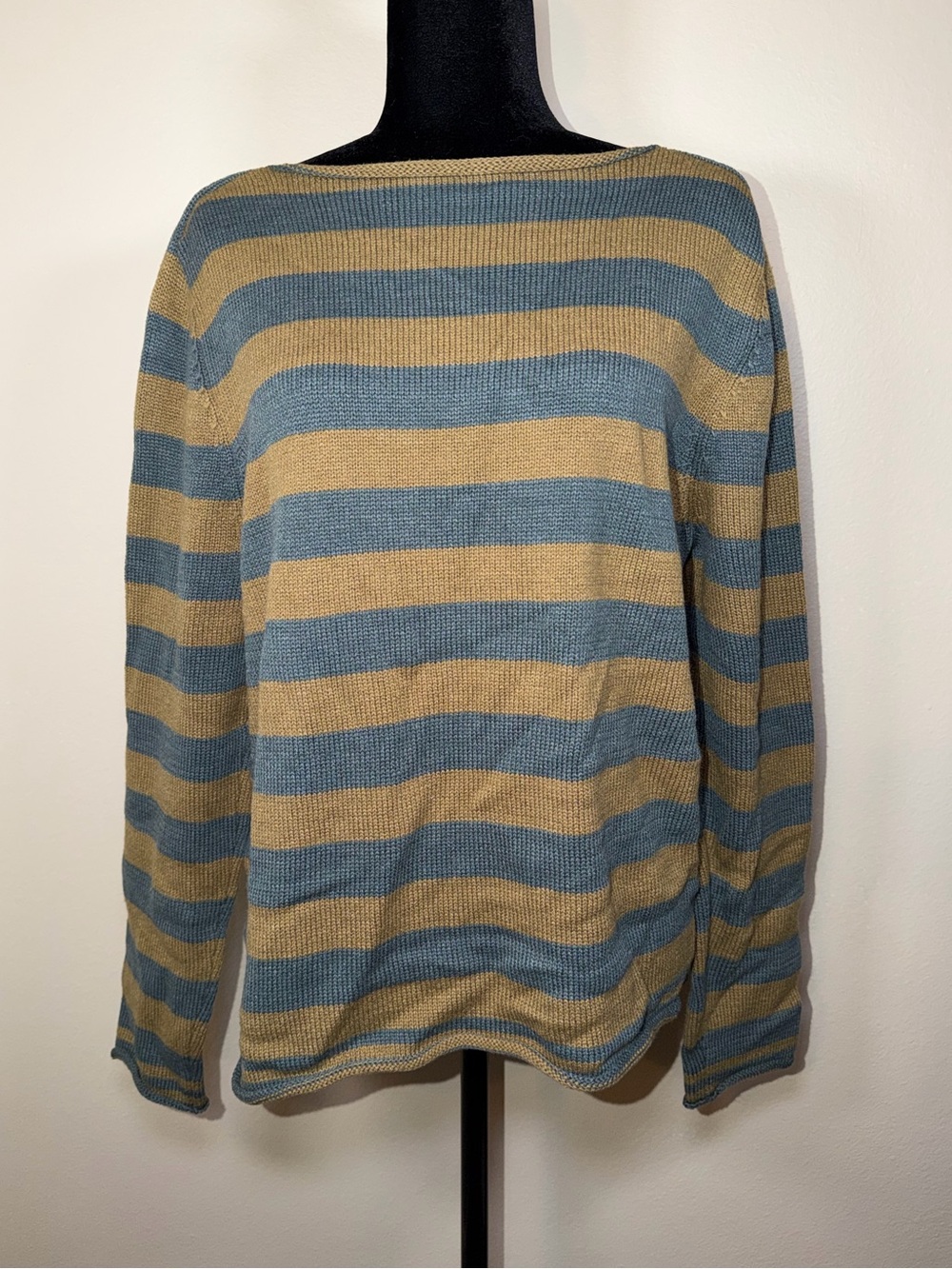 Women’s Knit Stripes Long Sleeve Sweater Top Comfy Academia Grunge Fall Layers